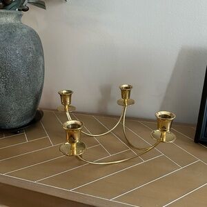 Vintage Gold Candle Holder